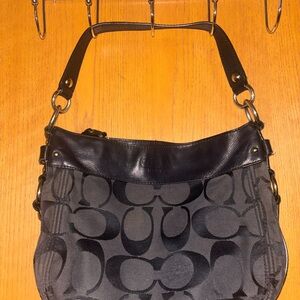 Coach Zoe Hobo Black Shoulder Bag